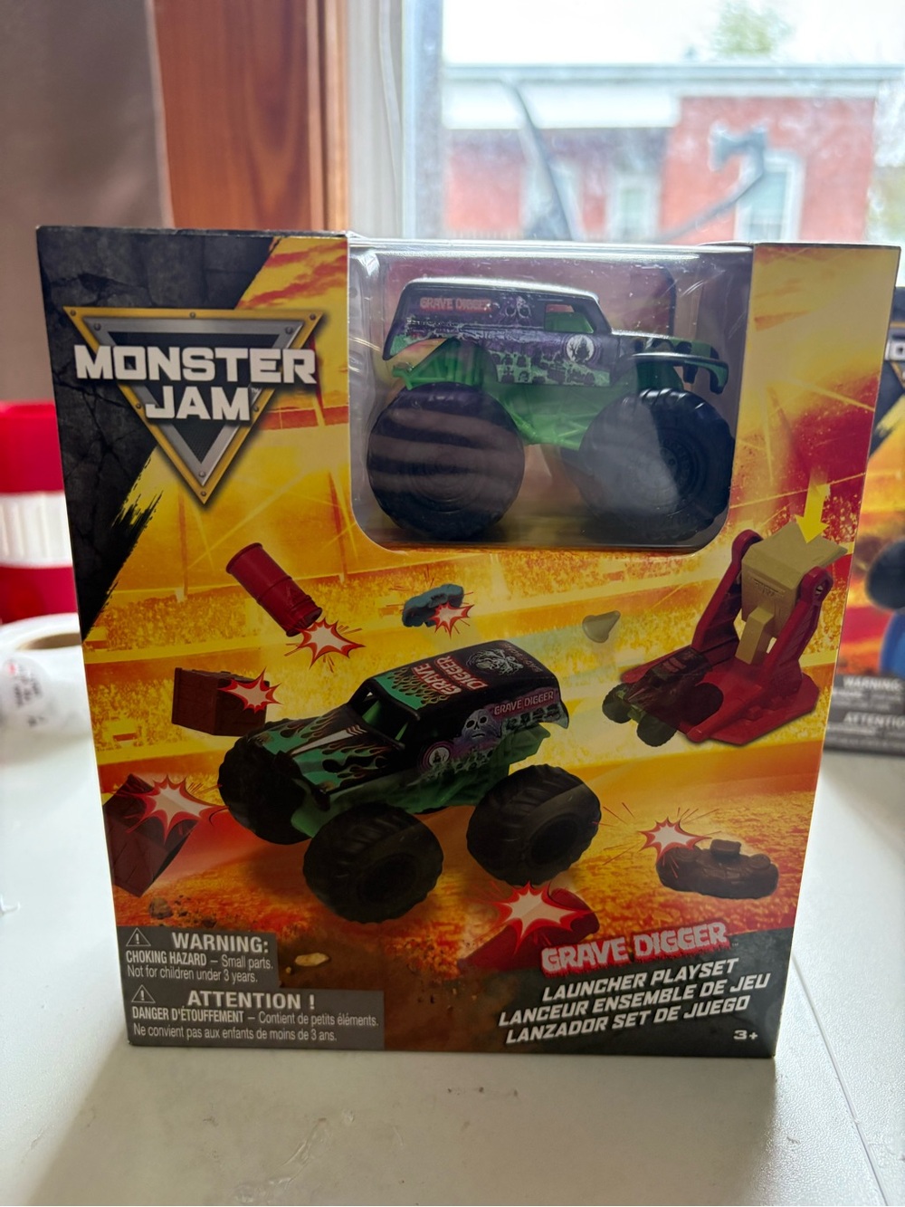 Monster Jam Grave Digger Launcher Playset - Green